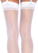 Чулки под пояс со швом сзади Leg Avenue Sheer backseam stockings One Size Белые - изображение 2