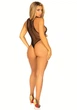 Сексуальное сетчастое боди Leg Avenue Net snap crotch tank bodysuit One Size Черный - изображение 7