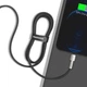 Кабель для быстрой зарядки Baseus Cafule Series Metal Data Cable USB to IP 2.4A 1m Кабель для iPhone (CALJK-A01) Black - изображение 6