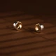 Серьги - кольца из желтого и белого золота с01275 Онікс - изображение 5