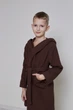 Дитячий вафельний халат IDEAL TEXTILE Коричневий 100% бавовна Узбекистан щільність 320 г/м2 на 10 років (134 -137 см) - зображення 3