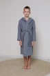 Дитячий вафельний халат IDEAL TEXTILE для хлопчика Сірий 100% бавовна Узбекистан щільність 320 г/м2 на 7 років (116 -122 см) - зображення 5