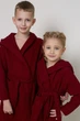 Детский вафельный халат IDEAL TEXTILE Бордовый 100% хлопок Узбекистан плотность 320 г/м2 на 7 лет (122-128 см) - изображение 4