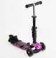 Самокат беговел 5 в 1 Best Scooter LS-44188 с дополнительными колесами и защитным бампером черный с розовым - изображение 4