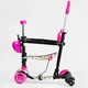 Самокат беговел 5 в 1 Best Scooter LS-96302 с дополнительными колесами и защитным бампером бело-розовый - изображение 2