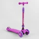 Самокат велобег трехколесный Best Scooter BS-26566 3 в 1 колеса со светом родительская ручка сидение амортизаторы Фиолетовый - изображение 5