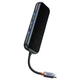 Переходник Baseus Hub AcmeJoy 4-Port Type-C (USB3.0*3+Type-C PD&Data*1) (WKJZ) Dark Gray - изображение 1