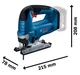 Аккумуляторный лобзик Bosch Professional GST 185-Li, 1 акб 4.0Ah, з/у, пильное полотно, в кейсе (06015B3023) - изображение 2