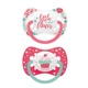 Пустушка силіконова симетрична 0-6м Wild Nature + Cupcake 2 шт Canpol babies Коралова - изображение 1
