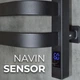 Полотенцесушитель электрический NAVIN Stugna 480х1000 Sensor (12-249153-4810) черный муар левый с таймером - изображение 5