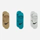 Набор мужских носков коротких Nike U Nk Everyday Plus Ltwt Footie SX5277-951 42-46 3 пары Multi-Color (196153840454) - изображение 2