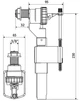 Впускной механизм KK POL ZN2/109 с боковой подводкой металл 3/8" - изображение 2