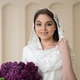 Красивий кремовий хомут снуд на хрестини, вінчання до церкви Єва - изображение 3