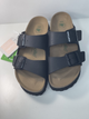 Женские ортопедические шлепанцы BIRKENSTOCK PAPILLIO ARIZONA GROOVED VEGAN 39 черные - изображение 2