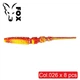 Силиконовый слаг для микроджига Fox 5,5см Leech (JAVASTICK) #026 (red yellow) (съедобный, 8шт) - изображение 1
