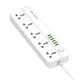 Мережевий зарядний пристрій подовжувач Ldnio SC5614 6 USB 5 розеток 2m White - зображення 1