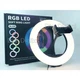 Кольцевая LED лампа D=20см MJ20 RGB 15 цветов Ring Fill Light Селфи LED кольцо цветное - изображение 2