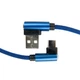 Дата кабель USB 2.0 AM to USB-C 0.25m 90° corner blue Dengos (NTK-TC-UG-SHRT-SET-BLUE) - зображення 2