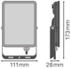 Светодиодный прожектор LEDVANCE ESSENTIAL 20W 1800Lm 3000K (4058075767997) - изображение 9