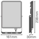Светодиодный прожектор LEDVANCE ESSENTIAL50W 4500Lm 3000K (4058075768116) - изображение 8