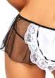 Рольовий костюм покоївки Leg Avenue Roleplay Flirty French Maid One Size Чорний - зображення 4