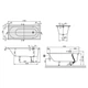 Ванна каменная VILLEROY & BOCH OBERON 170x75 UBQ170OBE2V-01 с ножками - изображение 2