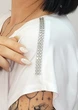 Трикотажная блузка с стразами For women М-101 44 Белый - изображение 2