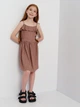 Детский летний сарафан для девочки Sasha 4311/4 122 см Коричневый (2000994478883) - изображение 3