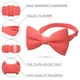 Бабочка Bow Tie House большая коралловая однотонная габардин 09475L - изображение 2