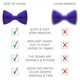 Метелик Bow Tie House великий темно-фіолетовий однотонний з габардину 09218 - зображення 3
