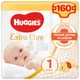 Подгузник Huggies Extra Care Newborn Размер 1 (2-5 кг), 160 шт. (4*40 шт) (5029054229583) - изображение 1