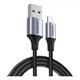 Дата кабель USB 2.0 AM to Lightning 2.0m US199 2.4A Black Ugreen (60158) - изображение 1