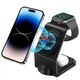 Бездротова зарядна док-станція на 3 пристрої Addap WT-158 для iPhone, Airpods, Apple Watch, підтримка MagSafe, 15 Вт (0236) - зображення 4