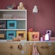 Набір органайзерів в дитячу 3 шт IKEA UPPRYMD чорний жовтий бірюзовий 18x27x17 см 504.622.58 - зображення 4