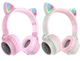 Беспроводные Bluetooth наушники c LED подсветкой HOCO W27 Cat Ear Wireless Headphones Pink - изображение 8