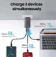 Сетевое зарядное устройство Ugreen CD244 USB-A + 2 x USB-C 65 Вт GaN Tech Fast Charger Серый - изображение 4
