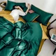 Постельное белье MERISET ДУЭТ ROYAL GREEN/GOLDEN Сатин однотон Полуторный 550565-1 - изображение 1