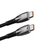 Кабель BASEUS CADH000701 Glimmer Series Fast Charging Type-C to Type-C 100W 1m black - изображение 5