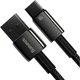 Кабель Baseus Tungsten Gold Fast Charging Data Cable USB to Type-C 100W 1m Black - зображення 1