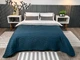 Покрывало стеганое ArCloud. ZigZag Grey+Indian Teal Морская волна/Серый 180х215 - изображение 1