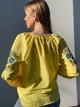 Стильная желтая шифоновая вышиванка с синими розами "Розалия" 11329-52 (XL) - изображение 4