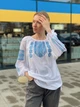 Нежная женская вышиванка белая на легком шифоне "Снежана" 11733-52 (XL) - изображение 1