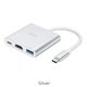 USB-хаб HOCO HB14 Easy use Type-C adapter(Type-C to USB3.0+HDMI+PD) Silver - изображение 4