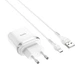 Мережевий зарядний пристрій з кабелем HOCO C12Q Smart QC3.0 charger set(Micro) 18W White (6931474716286) - изображение 1