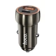 Автомобільний зарядний пристрій HOCO Z46A Blue whale PD20W+QC3.0 car charger Metal Gray (6931474770332) - изображение 1
