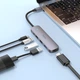 USB-хаб HOCO HB27 Type-C multi-function converter (HDTV+USB3.0+USB2.0*2+PD) Metal Gray (6931474769329) - зображення 5