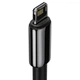 Кабель Baseus Tungsten Gold Fast Charging Lightning 2.4A (1m) black - изображение 7