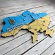 Часы настенные в форме карты Украины, часы карта Украины, часы патриотические HWD (A0582) - изображение 2