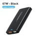 Зарядний пристрій Asometech 67W GaN Ultra Slim для MacBook/Huawei/Samsung/Asus/Google/Lenovo (black) - зображення 1
