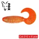 Силиконовый твистер Fox 7,5см Fluffy #010 (orange gold) (съедобный, 6шт) - изображение 1